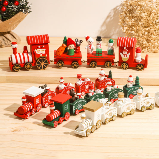 Train en Bois Miniature Déco de Noël - Ratosa™